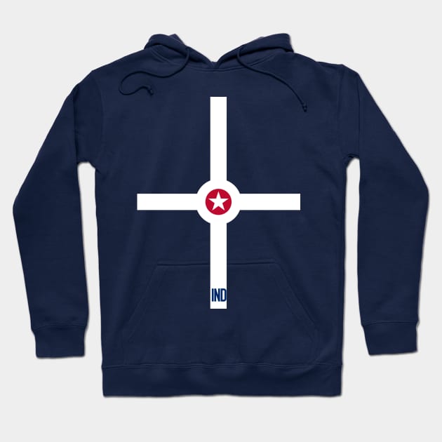 Indianapolis Flag Hoodie by mplusshift2